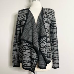 CALVIN KLEIN Merino Wool Blend Open Front Long Sleeve Cardigan Sweater